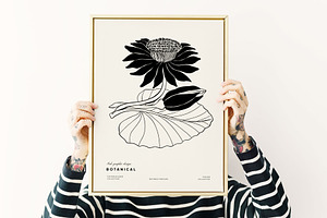 Floral Ink Poster Builder