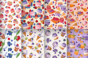 Berry & Pastry Seamless Patterns Set, a Pattern Graphic by artdemidova (Thumbnail 1 of 12)