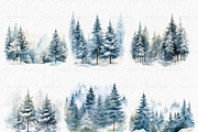 Watercolor forest clipart PNG, an Object Graphic by MyLittleMeow (Thumbnail 5 of 8)