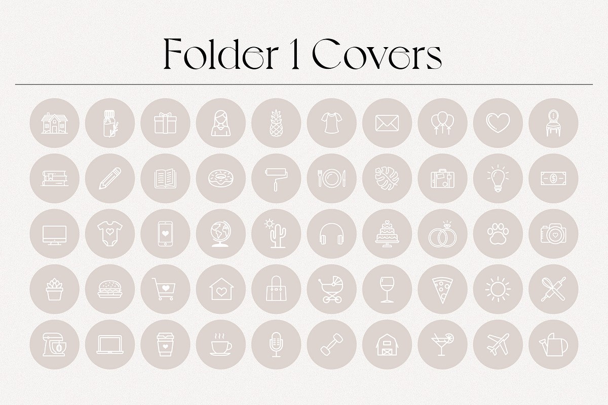 Greige Instagam Highlight Icons, a Social Media Template by Indie Grace Design (Photo 2 of 7)