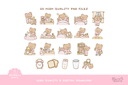 Morning Routine Bear Clipart, an Animal Illustration by Blumensdiary (Thumbnail 2 of 6)