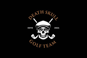 Scary Skull Golf Club Logo, a Branding & Logo Template by funpixel
