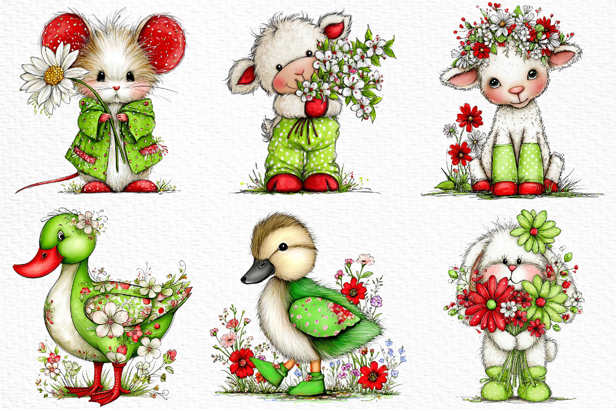 Whimsical Boho Spring Animals Png, an Illustration by Craft Nest (Photo 4 of 8)