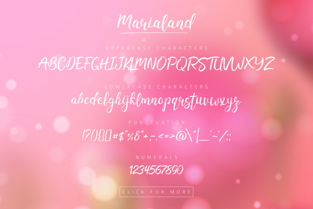 Marialand Font preview 8