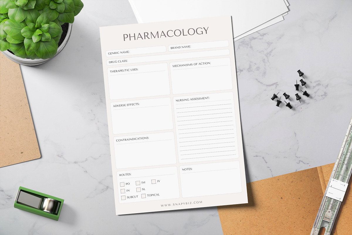 Canva Pharmacology Nursing PDF, a Stationery Template by Snapybiz (Photo 10 of 11)