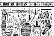 Merry christmas-doodle set, a Decorative Illustration by Moonflora (Thumbnail 2 of 9)
