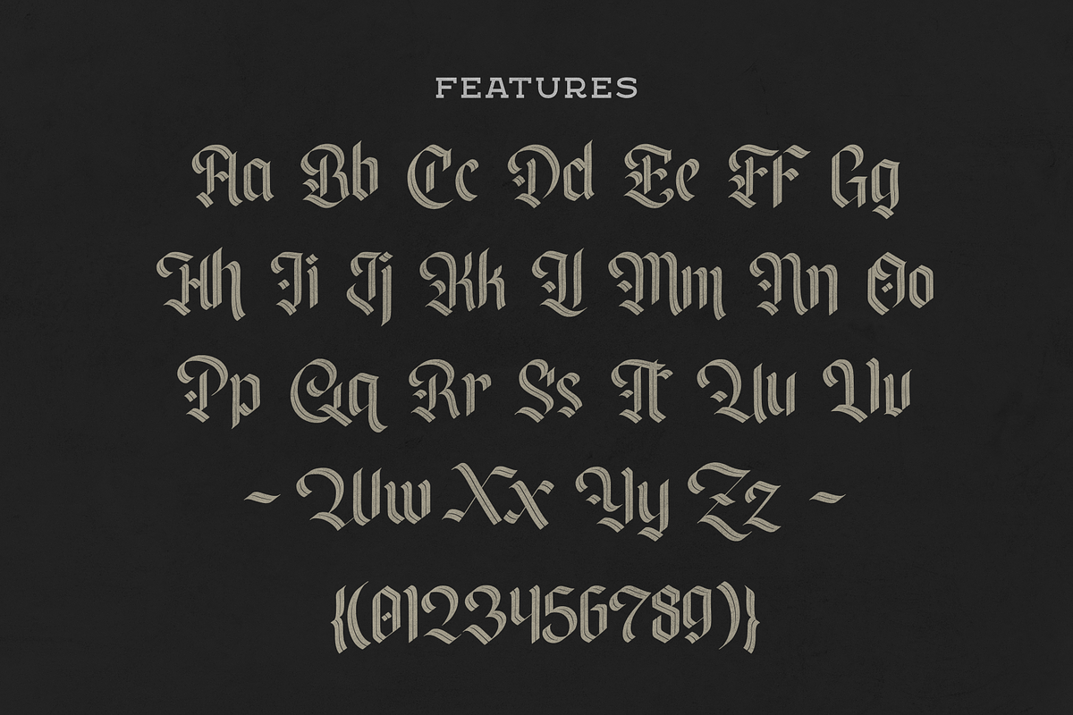 Silverback - Blackletter Typeface, a Blackletter Font by LetterStuff Typefoundry (Photo 2 of 7)