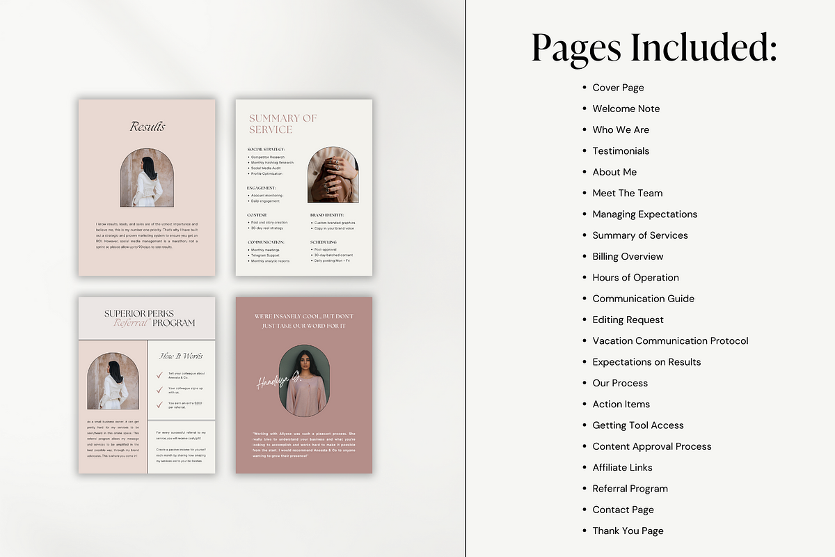 Social Media Welcome Packet Template, a Marketing Template by Anessta & Co (Photo 3 of 10)