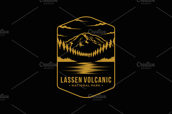 Lassen Volcanic National Park logo preview 2