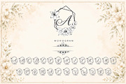 Antique Blossom Monogram, a Handwritten Font by Yoga Letter (Thumbnail 5 of 7)