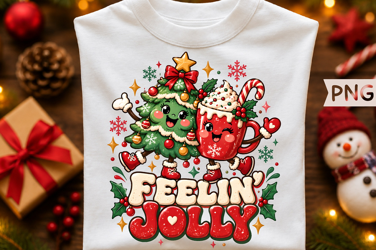 Feelin Jolly Christmas Tree PNG, a Seasonal Illustration by Creative Art (Photo 1 of 3)
