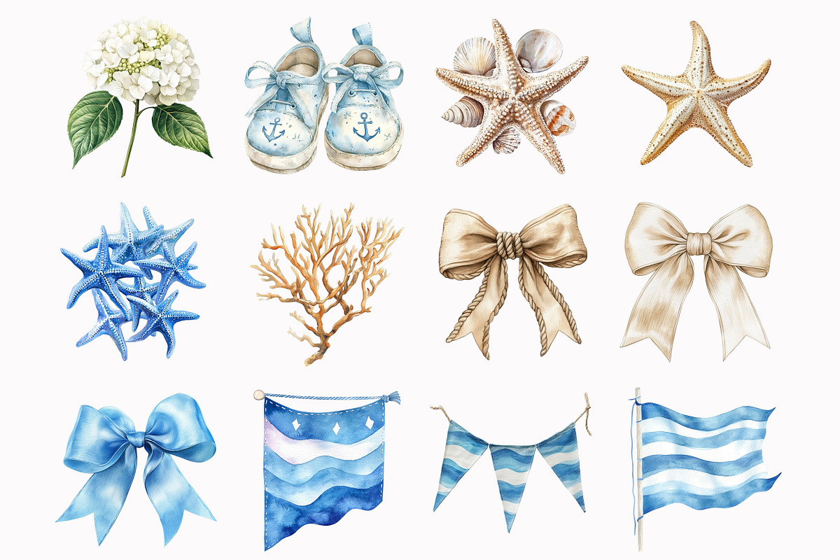 Coastal Baby Nursery Clipart, an Illustration by Design Market (Photo 2 of 7)