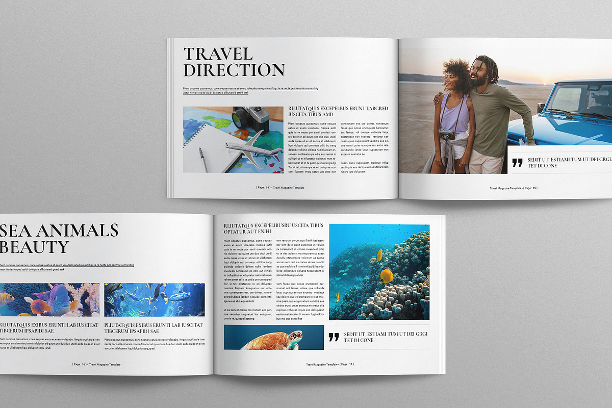 Travel Magazine Template Landscape preview 6