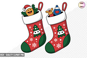 Christmas Stockings Clipart Bundle, a Graphic by crative8112 (Thumbnail 6 of 8)