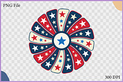 Patriotic Star Rosette Badge Clipart, a Decorative Illustration by Gfx Expert Team (Thumbnail 2 of 3)