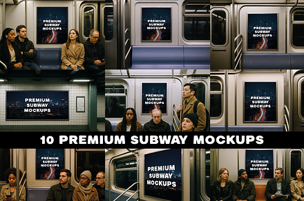 10 PREMIUM SUBWAY MOCKUPS