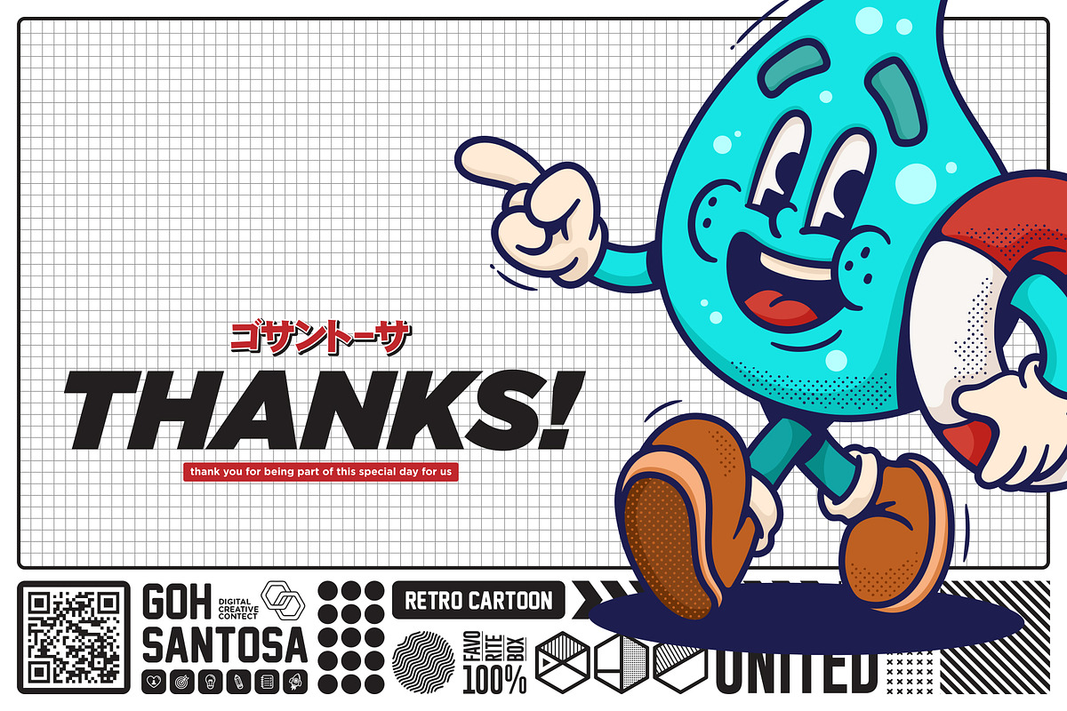 Waterdrop Cute Retro Cartoon, an Object Illustration by Gohsantosa (Photo 7 of 7)