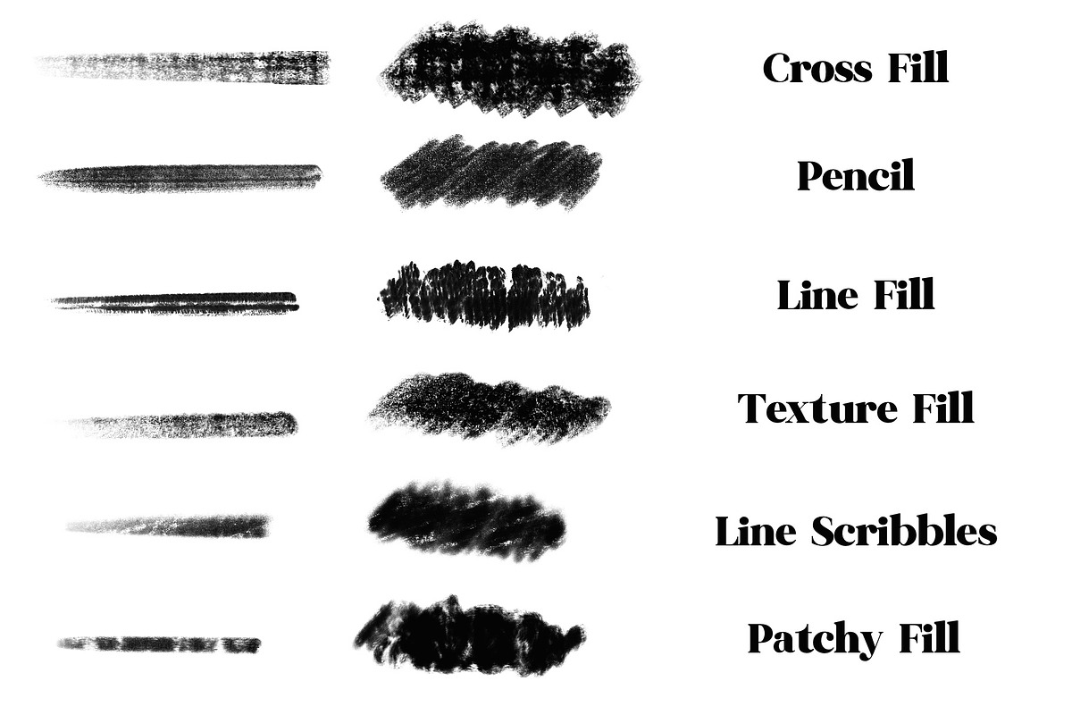 Pencil Brushes for Procreate, a Brush Add-On by KJP Designs (Photo 3 of 12)
