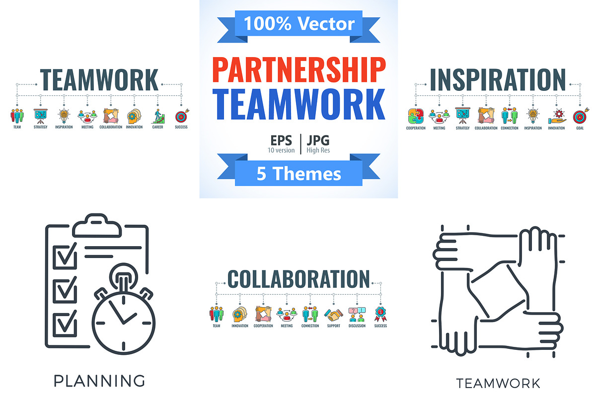 Partnership and Business Teamwork, an Education Illustration by TAlex (Photo 1 of 6)