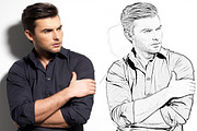 Real Pensil Sketch Photoshop Action preview 2