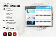A3 Size Calendar 2027 Template, a Stationery Template by MstArtwork (Thumbnail 1 of 5)
