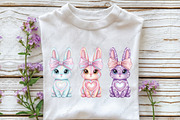 Bunny Coquette Bow PNG, Easter Bunny, an Illustration by CraftArtStudio (Thumbnail 2 of 4)