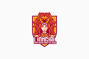 Lion Girl E- Sport and Sport Logo, a Branding & Logo Template by Artnivora.Std