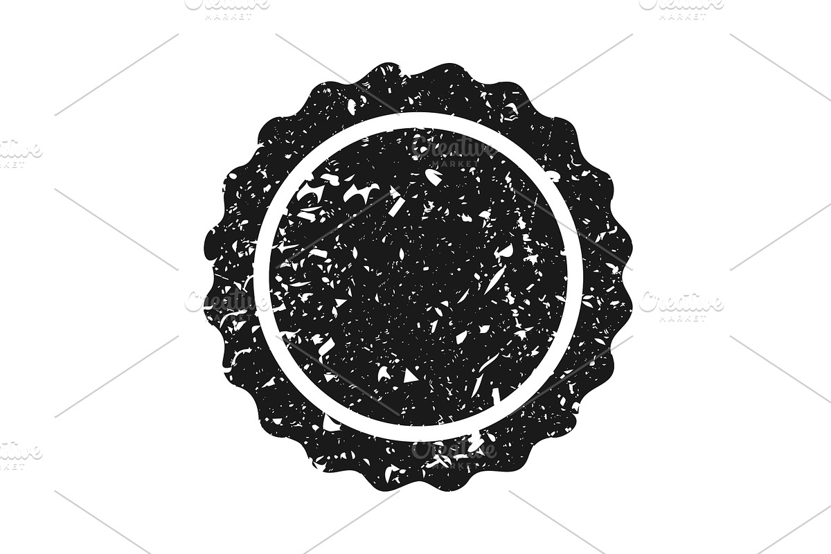 Post stamp, label or badge. Grunge, an Illustration by 32pixels