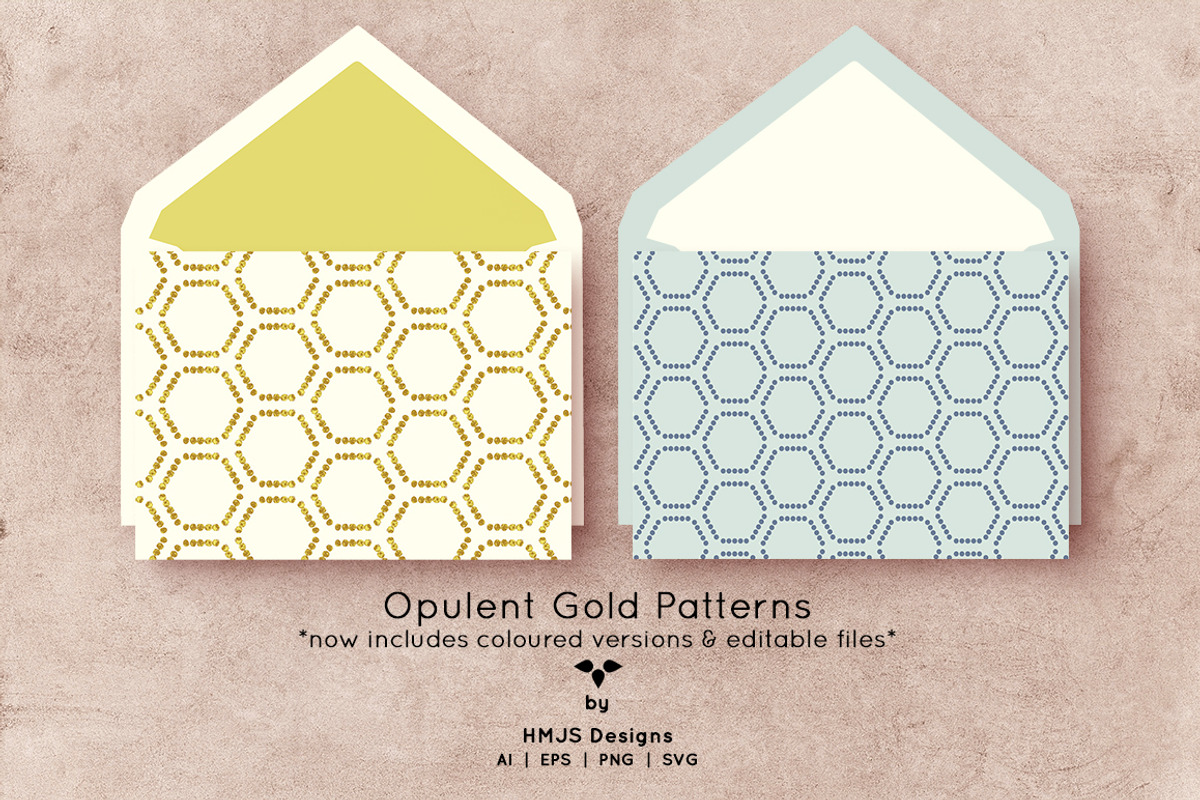 Opulent Gold Patterns, a Pattern Graphic by HMJS Designs (Photo 1 of 8)