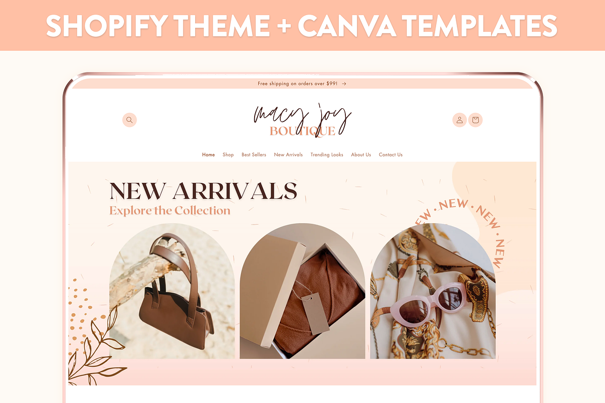Boho Shopify Theme, a Shopify Template by Lavender Skye Studio (Photo 1 of 3)