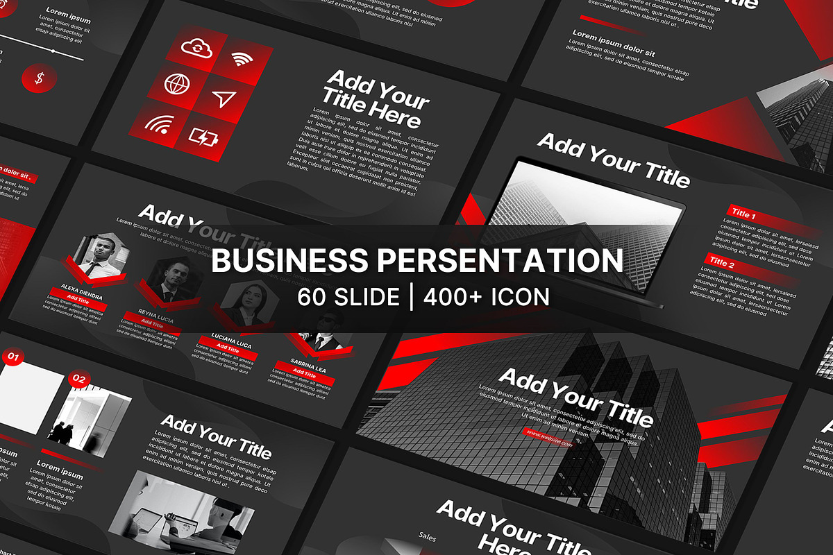 Red and Black Powerpoint Template, a Presentation Template by SKY CREATION