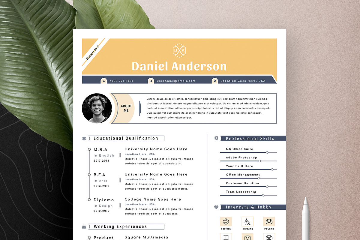 Resume Cv Template Word Apple Pages, a Resume Template by Tbunny (Photo 6 of 7)