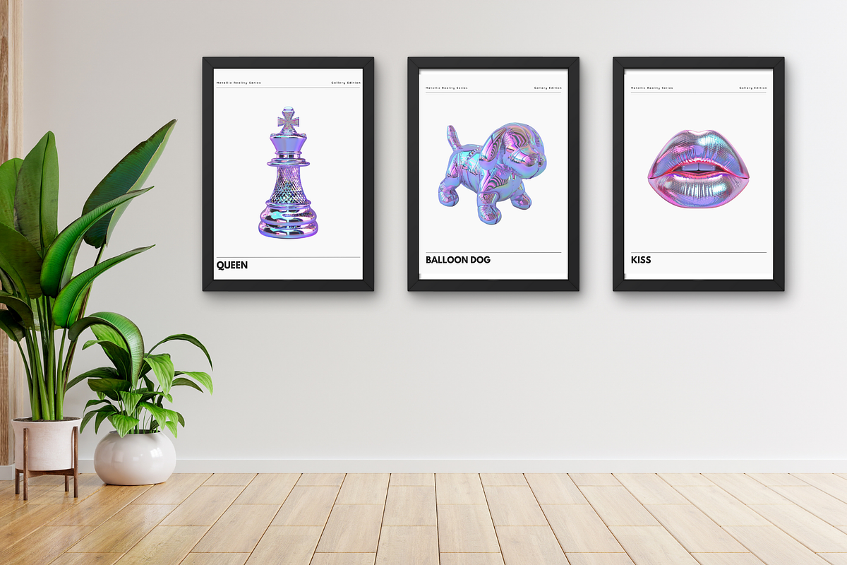 Metallic Holographic Art Prints Set, a Decorative Illustration by Artimind Studio (Photo 4 of 11)