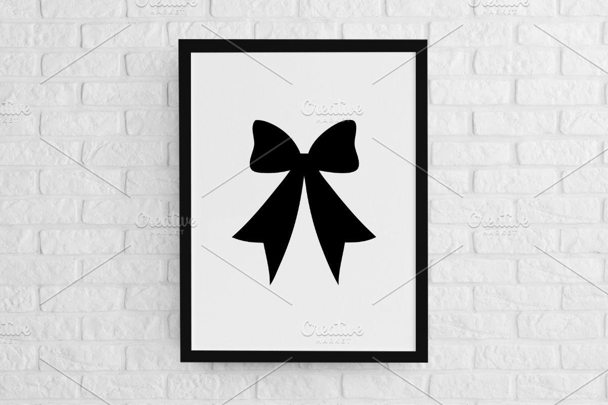 Ribbon Bow Silhouette SVG, a Decorative Illustration by newminddesign (Photo 3 of 3)