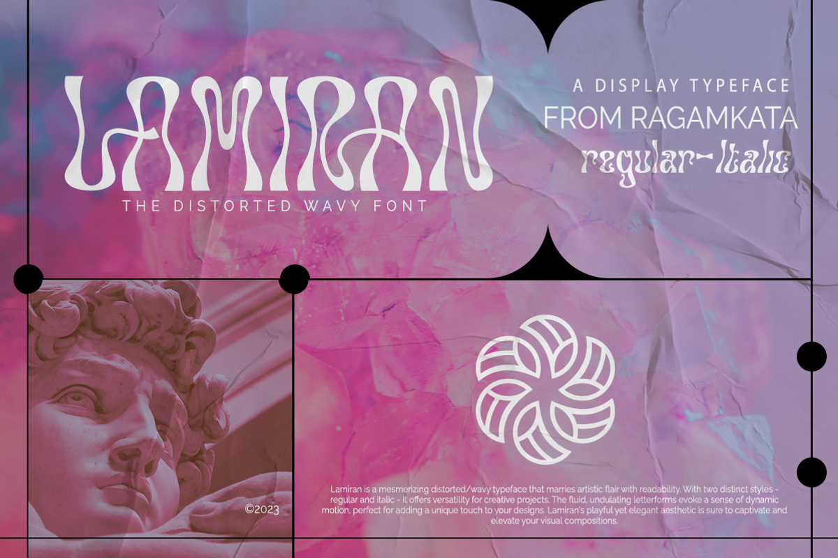Lamiran - Distorted Wavy Font, a Sans Serif Font by RagamKata (Photo 11 of 12)