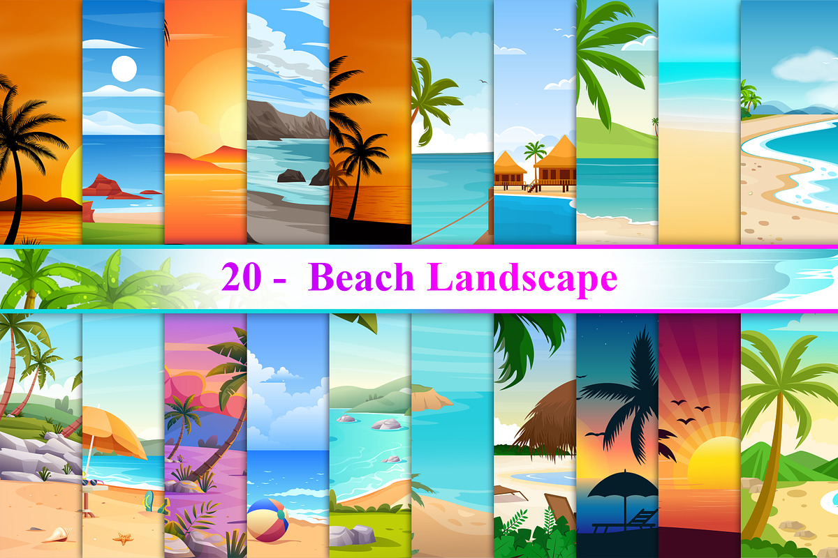 Beach Landscape, a Background Graphic by Digital Studio (Photo 1 of 9)