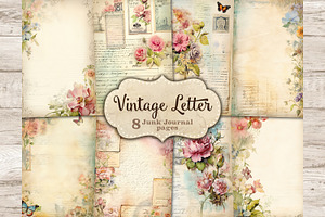 Vintage Letter Junk Journal Pages