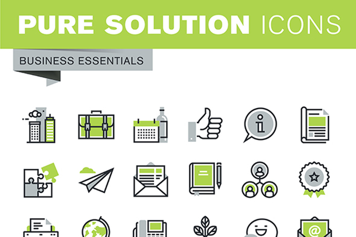 Set of Thin Line Business Icons preview 5