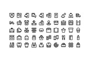 50 Food Delivery Icons, an Outline Icon by Side Project (Thumbnail 2 of 8)