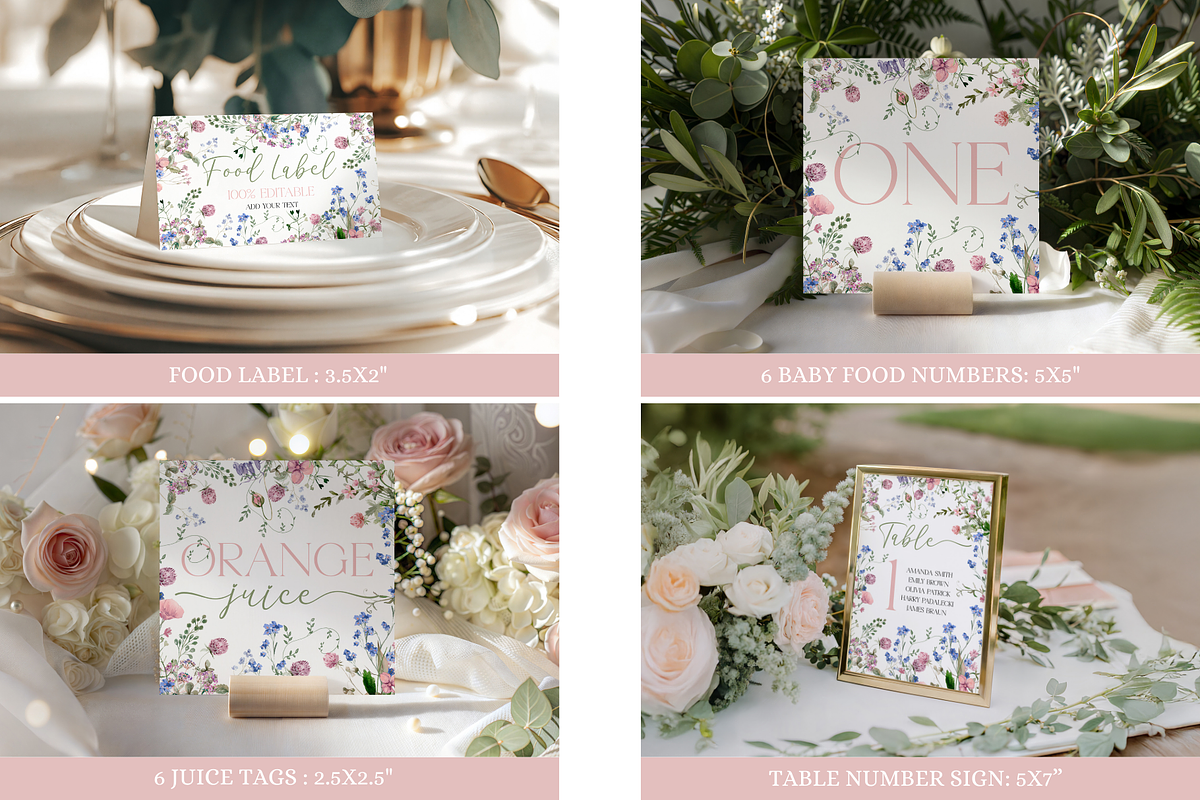 Baby in Bloom Shower Mega Bundle, an Invitation Template by Digital_Mind (Photo 5 of 9)