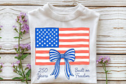 4th of July USA Flag Hand-drawn PNG, a Work Illustration by CraftArtStudio (Thumbnail 2 of 4)