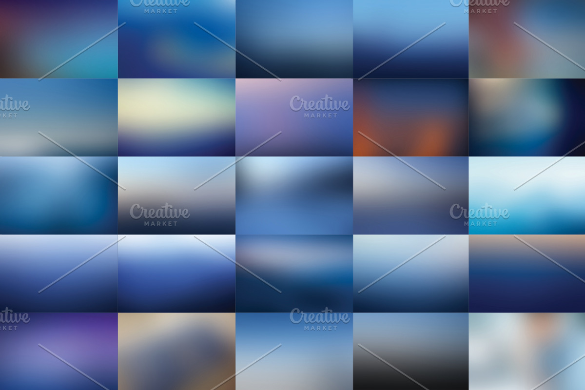 50 Blue Blurred Backgrounds Vol. 2 preview 2