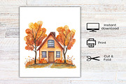 Cozy Caramel & White Fall Clipart, an Illustration by Canvas Craft (Thumbnail 7 of 7)