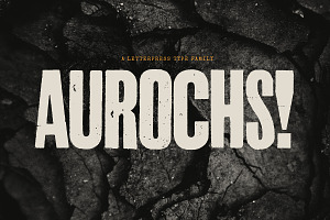 Aurochs: Letterpress Type Family