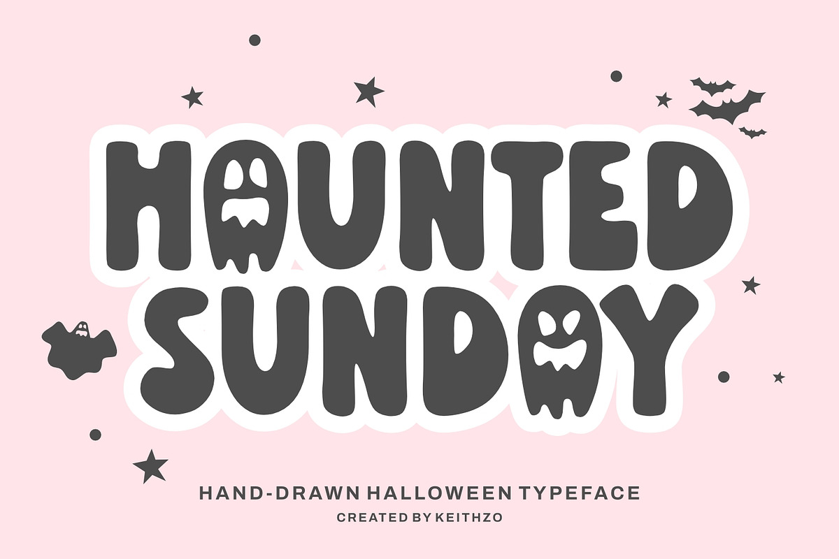 Haunted Sunday - Halloween Font, a Handwritten Font by Keithzo (Photo 1 of 6)