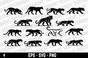 Illustration of a panther or cougar, an Animal Illustration by Vectorhight (Thumbnail 1 of 4)