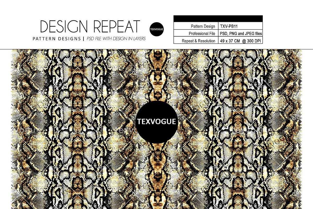 Jungle Snake - Seamless Patterns, a Pattern Graphic by texvogue (Photo 2 of 10)