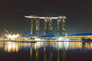 Marina bay sands featuring travel, singapore, and architecture