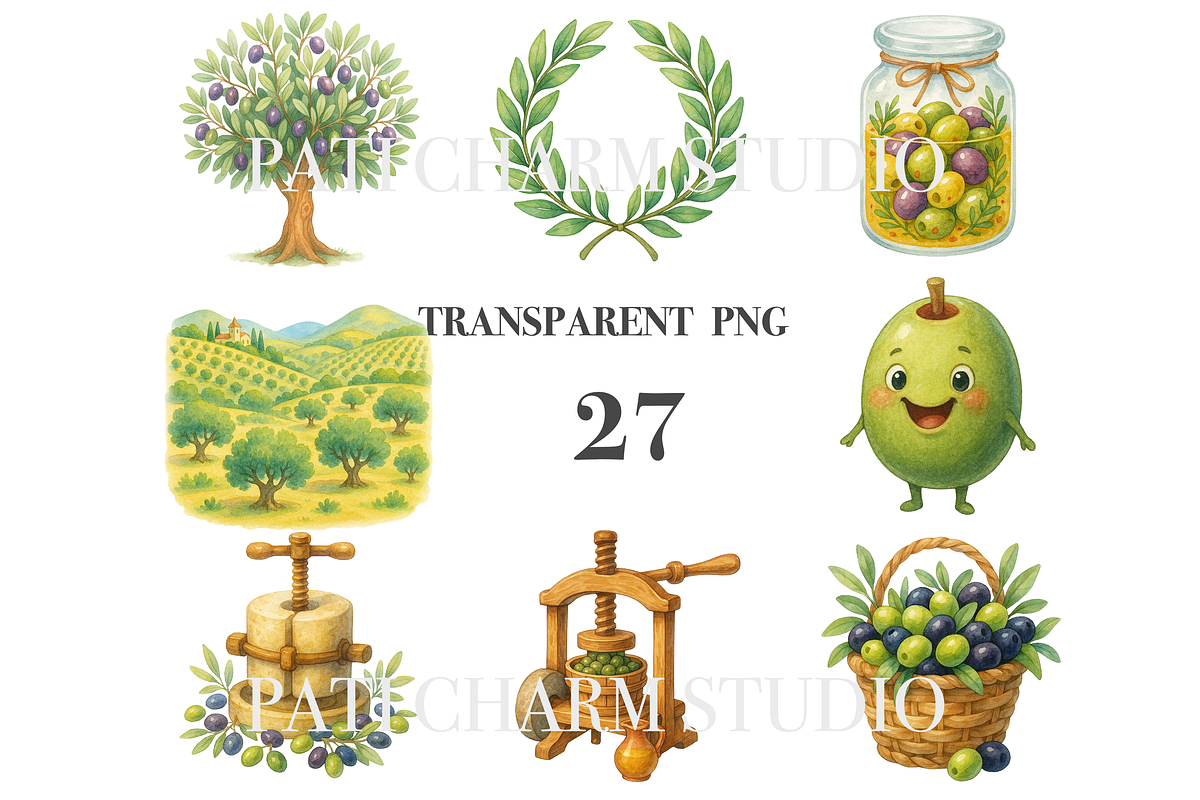 27 Olive Garden Clipart, a Food Illustration by Pati Charm Studio (Photo 3 of 8)