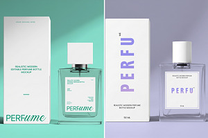 Perfume Glass Bottle Mockup Set, a Packaging Mockup by graphypix